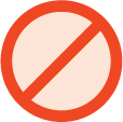 BOI stop icon, prohibited symbol