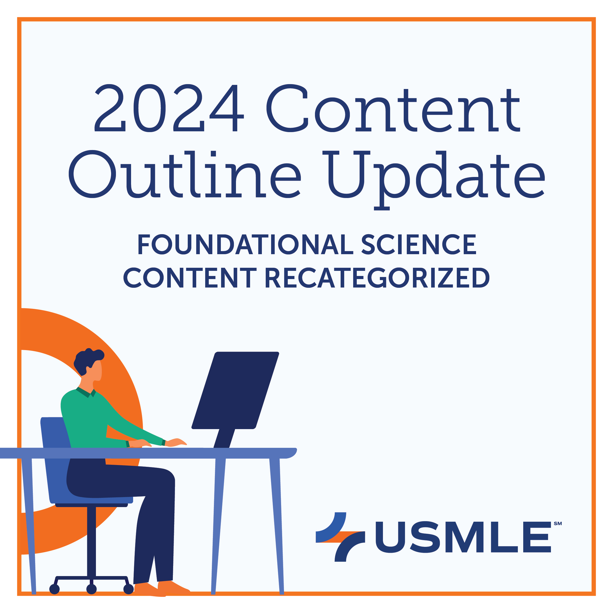 2024 USMLE Content Outline Update – Foundational Science Content Recategorized, view infographic for more information